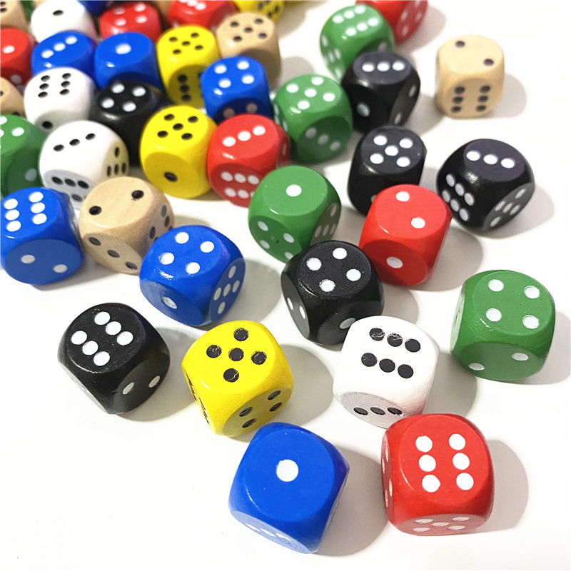 Dice Tower Wooden - 50개/세트 16mm 나무 포인트 큐브 라운드
