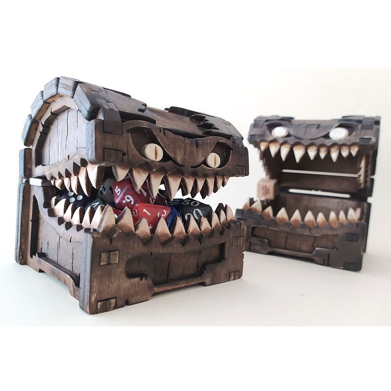 Dice Tower Wooden - 던전 및 드래곤 타워 트레이용 모방