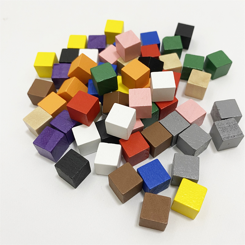 Dice Tower Wooden - 50 개/몫 10mm 다채로운 나무 주사위