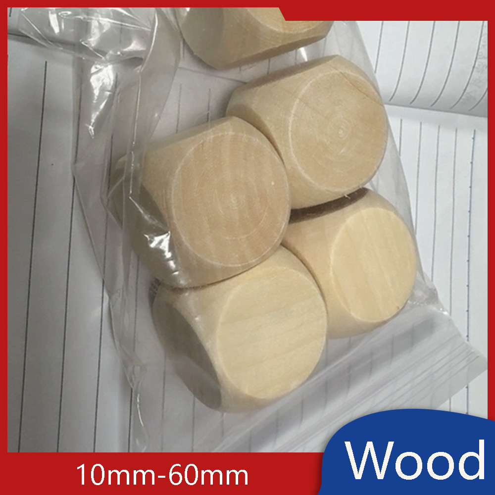 Dice Tower Wooden - 단단한 나무 주사위 블랭크 무지 큐브