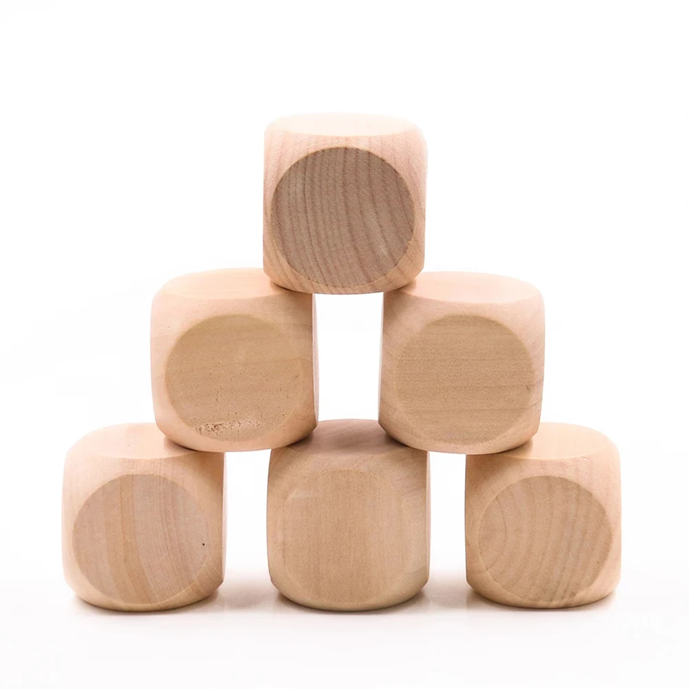 빈 나무 주사위 미완성 사각형 블록, 6 면 나무 큐브 - Dice Tower Wooden 리뷰 및 가격