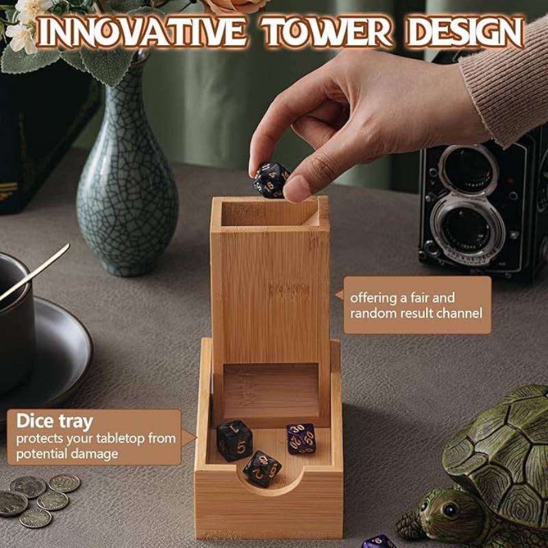 접이식 다이스 타워 다이스 보관함 대나무 나무 롤링 타 - Dice Tower Wooden 리뷰 및 가격