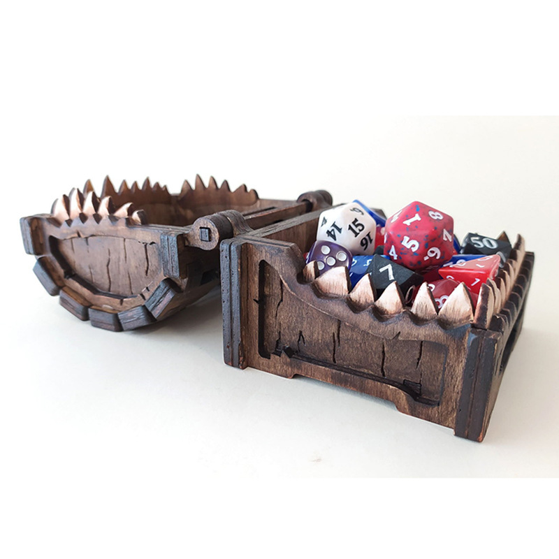 던전 및 드래곤 타워 트레이용 모방 가슴, 나무 에칭  - Dice Tower Wooden 리뷰 및 가격