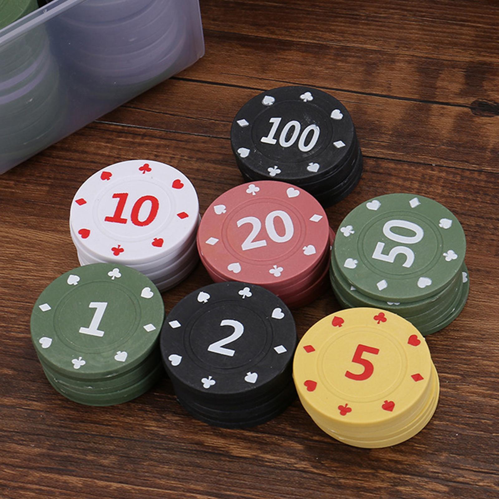 숫자가 있는 포커 칩 100개 컬러 게임 액세서리 보관 - Board Game Hotel 리뷰 및 가격