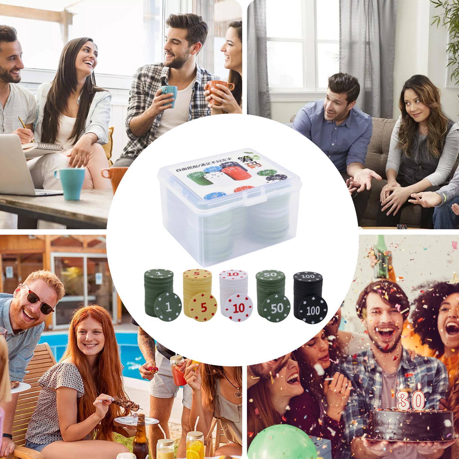 숫자가 있는 포커 칩 100개 컬러 게임 액세서리 보관 - Board Game Hotel 리뷰 및 가격