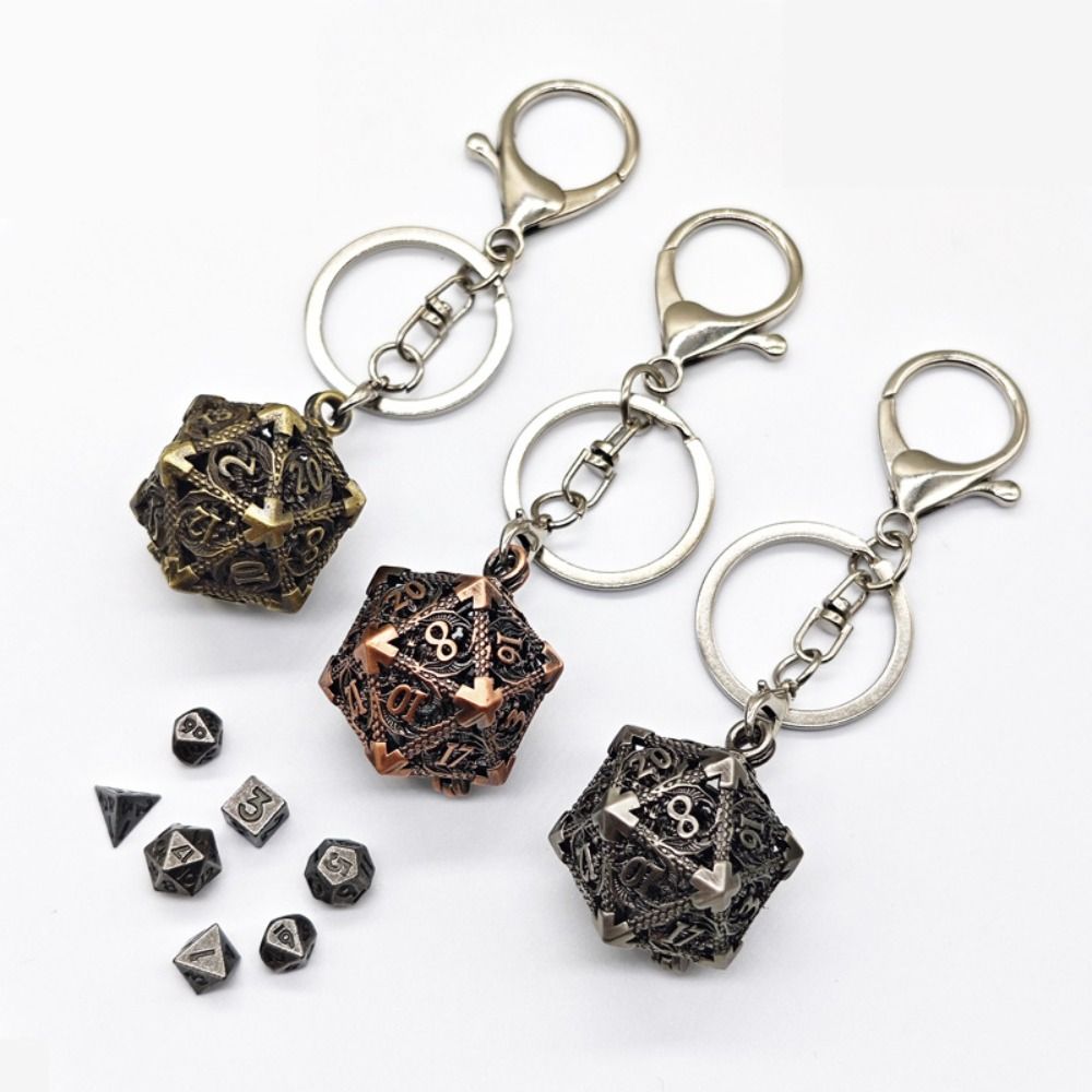 1세트, 20면체 속이 빈 금속 주사위 키링, DND  - Board Game Io 리뷰 및 가격