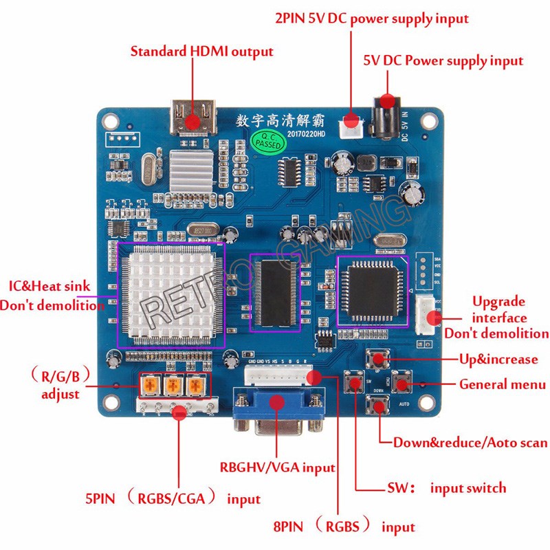 CGA TO HDMI 변환기 RGBS / CGA / E - Board Game Path 리뷰 및 가격